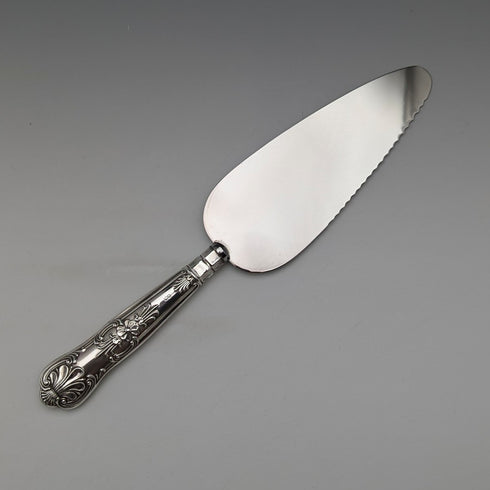 1962年 英国ヴィンテージ 純銀製ハンドル ケーキスライサー 箱入り Harrison Brothers